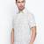 White printed viscose mens casual shirts