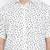 White printed viscose mens casual shirts