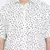 White printed viscose mens casual shirts