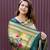 Green woven paithani silk saree with blouse