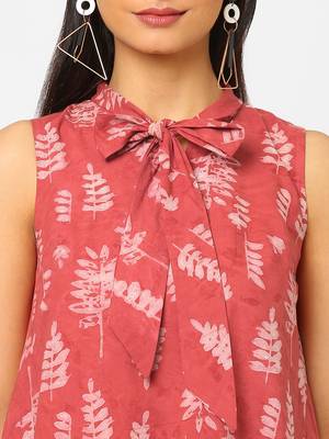 Red printed cotton cotton-tops 5