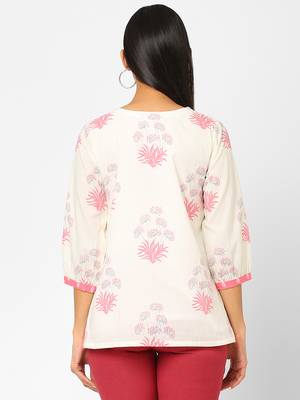 White printed cotton cotton-tops 2