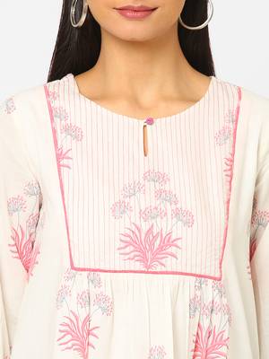 White printed cotton cotton-tops 5