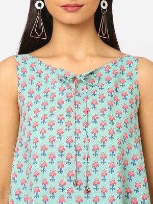 Blue printed cotton cotton-tops 5