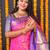 Pink hand woven pure kanchipuram silk saree with blouse