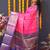 Pink hand woven pure kanchipuram silk saree with blouse