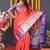 Red hand woven pure kanchipuram silk saree with blouse
