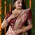 Maroon hand woven pure kanchipuram silk saree with blouse