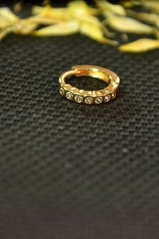 Designer Gold diamond nosering or nosepin