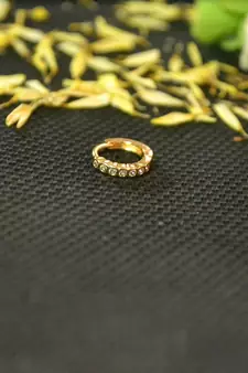 Designer Gold diamond nosering or nosepin