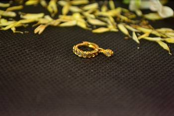 Designer Gold diamond nosering or nosepin 1