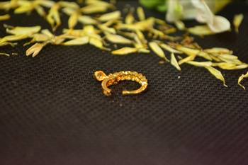 Designer Gold diamond nosering or nosepin 2