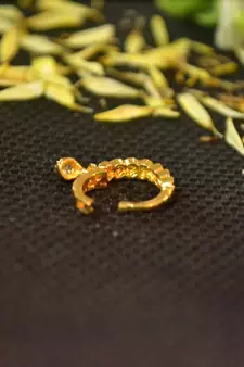 Designer Gold diamond nosering or nosepin