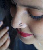 Designer Gold diamond nosering or nosepin