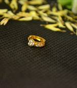 Designer Gold diamond nosering or nosepin