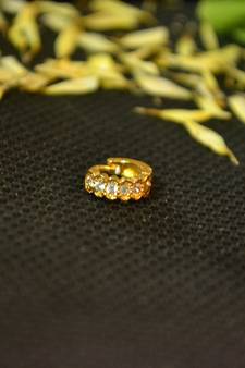 Designer Gold diamond nosering or nosepin