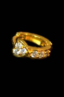 Designer Gold diamond nosering or nosepin