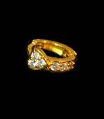 Designer Gold diamond nosering or nosepin