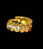 Designer Gold diamond nosering or nosepin
