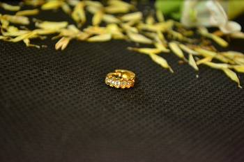 Designer Gold diamond nosering or nosepin 2