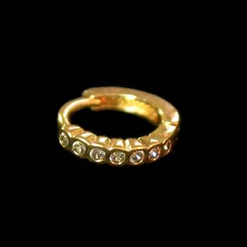 Designer Gold diamond nosering or nosepin 1