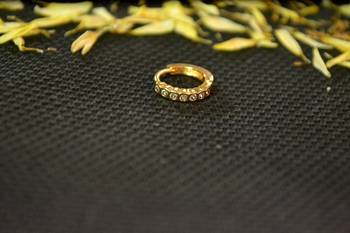 Designer Gold diamond nosering or nosepin 2