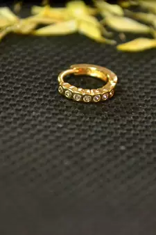 Designer Gold diamond nosering or nosepin