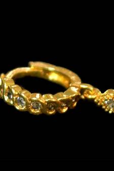 Designer Gold diamond nosering or nosepin