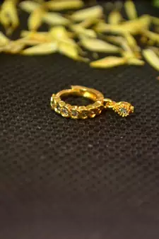Designer Gold diamond nosering or nosepin