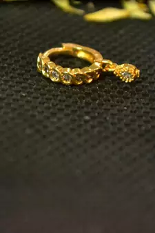 Designer Gold diamond nosering or nosepin