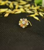 Designer Gold diamond nosering or nosepin