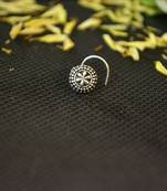 Silver Designer oxidised nosering or Oxidized nosepin