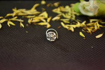 Silver Designer oxidised nosering or Oxidized nosepin 1