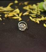 Silver Designer oxidised nosering or Oxidized nosepin