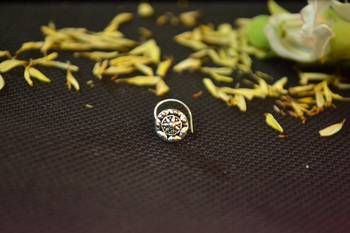 Silver Designer oxidised nosering or Oxidized nosepin 4