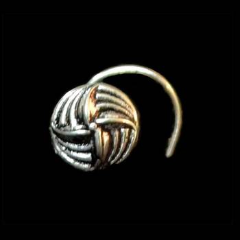Silver Designer oxidised nosering or Oxidized nosepin 1