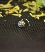 Silver Designer oxidised nosering or Oxidized nosepin