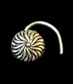 Silver Designer oxidised nosering or Oxidized nosepin