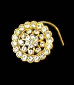 Designer Gold diamond nosering or nosepin