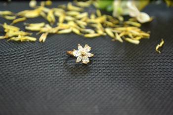 Designer Gold diamond Clipon nosering or Clip nosepin 1