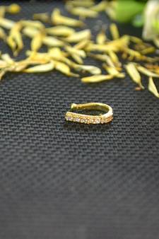 Designer Gold diamond Clipon nosering or Clip nosepin