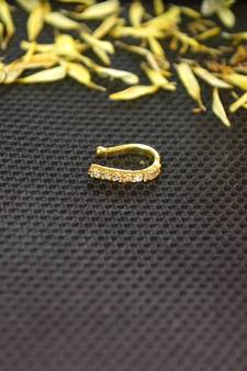 Designer Gold diamond Clipon nosering or Clip nosepin