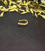 Designer Gold diamond Clipon nosering or Clip nosepin