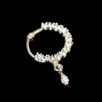 Designer Gold diamond Clipon nosering or Clip nosepin 1