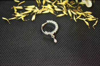 Designer Gold diamond Clipon nosering or Clip nosepin 2