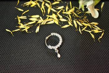 Designer Gold diamond Clipon nosering or Clip nosepin 3