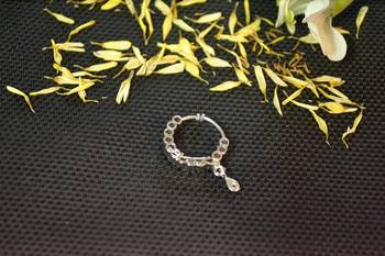 Designer Gold diamond Clipon nosering or Clip nosepin 4