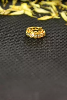 Designer Gold diamond nosering or nosepin