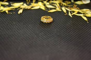 Designer Gold diamond nosering or nosepin 3