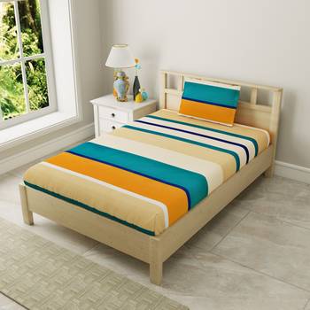 MNP Collection Fitted Single Bedsheet multi color printed / 72 X 78 X 6 inch 1